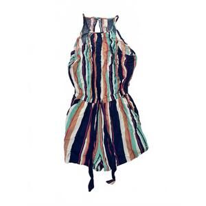 Bebop Women's Striped Sleeveless Romper - Size S
